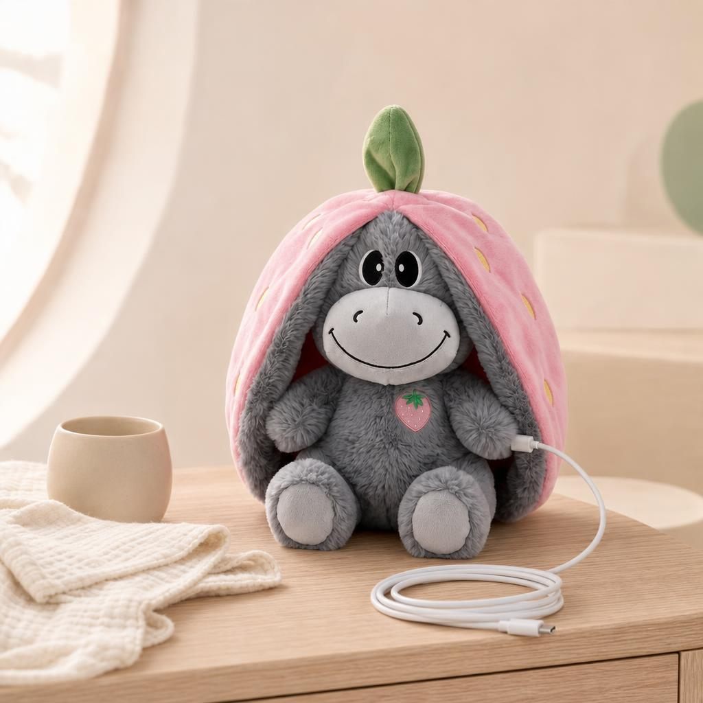 Peluche cargando con cable USB-C